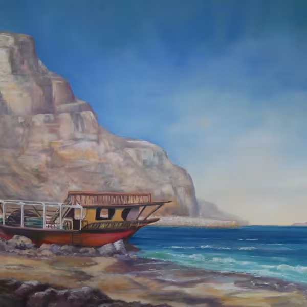 Dhow an der Straße von Hormuz (Oman)