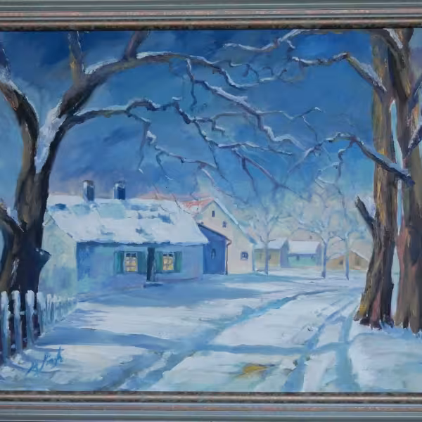 Warmes Licht im Schnee