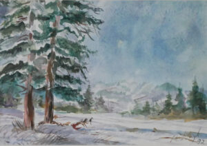 Birds in the snow