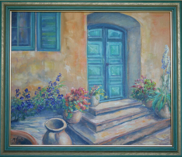 On the steps (in Tuscany)