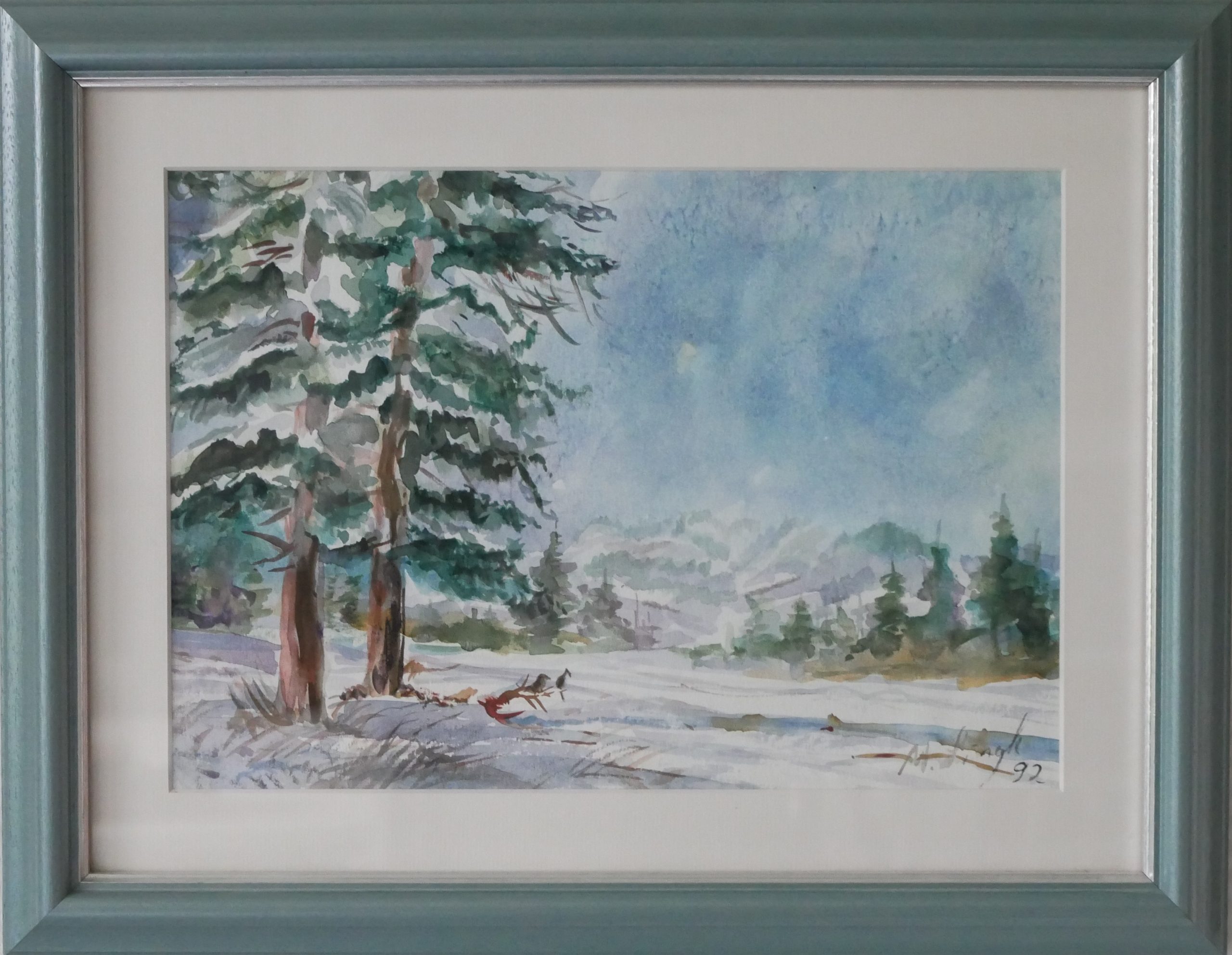 Birds in the snow