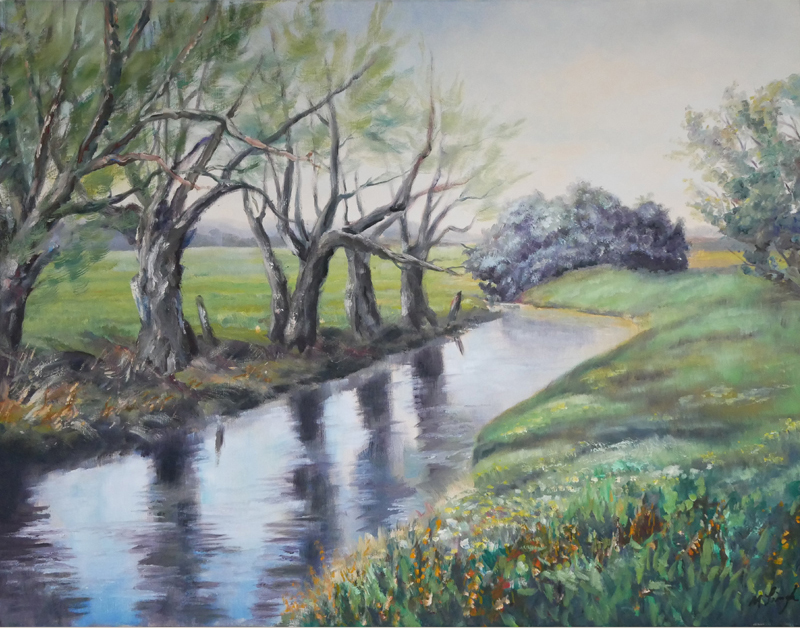 Pollard willows by the river