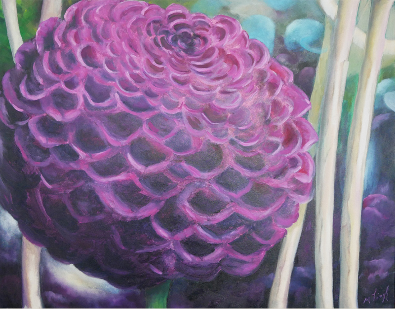 Dahlia ball in purple
