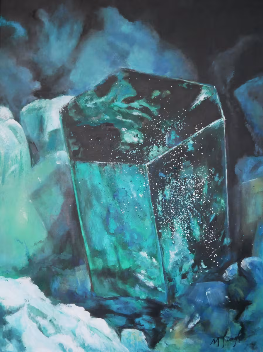 like a mineral, türkis smaragt