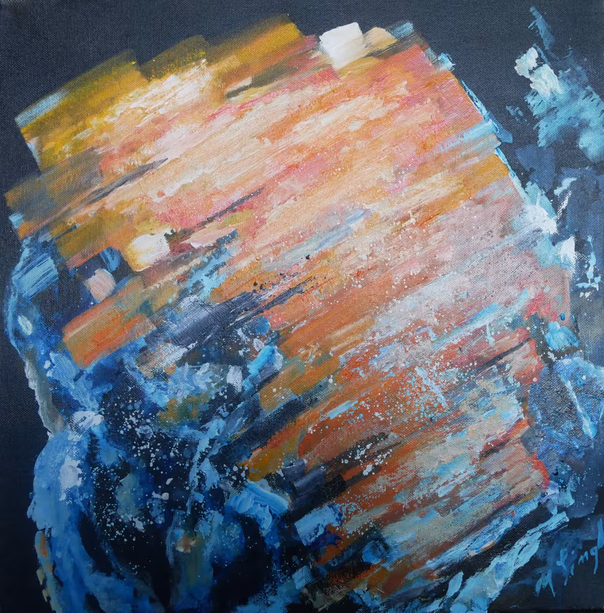 like a mineral, orange
