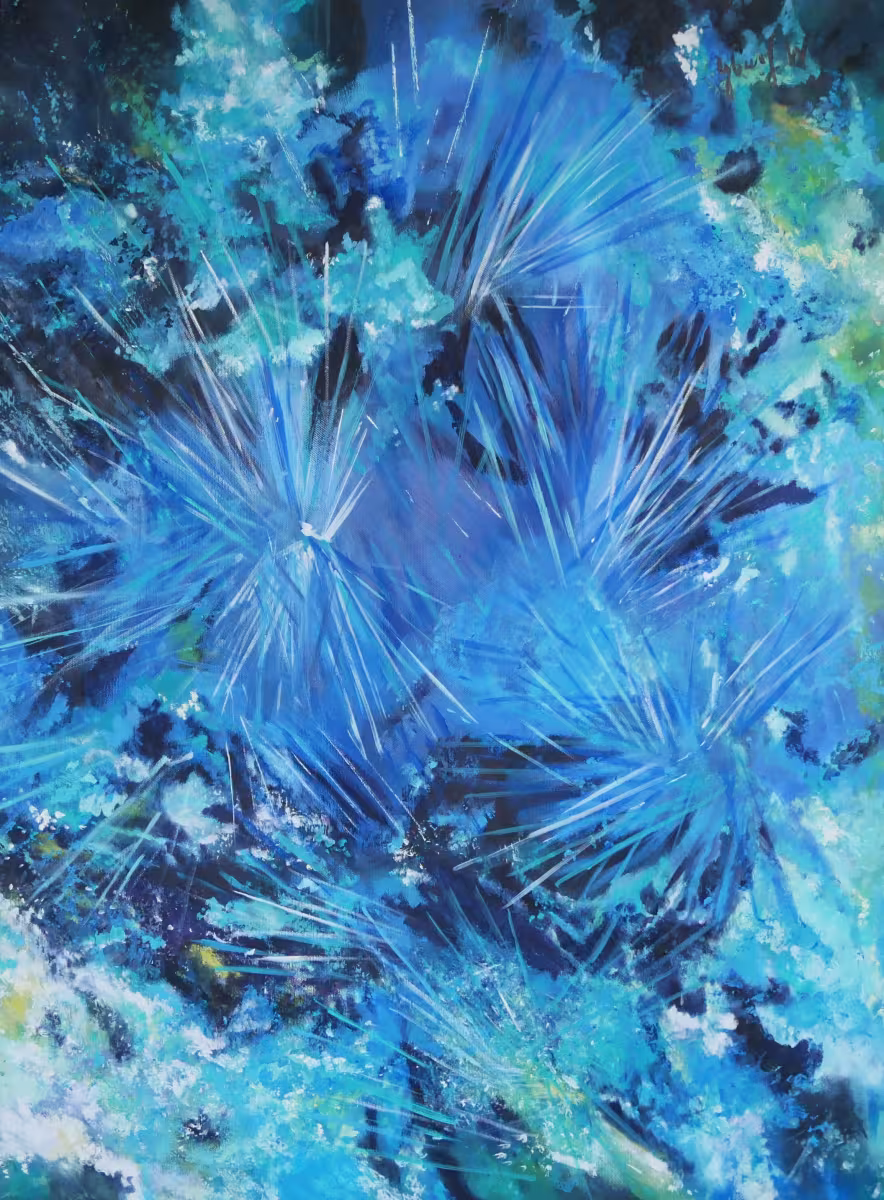 like a mineral, blau kleine Strahlen