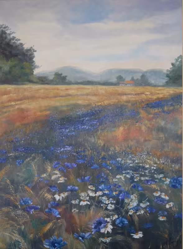 Blaues Kornfeld