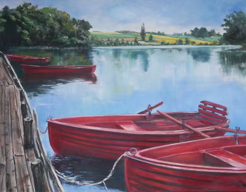 Rote Boote (auf dem Hücker Moor)