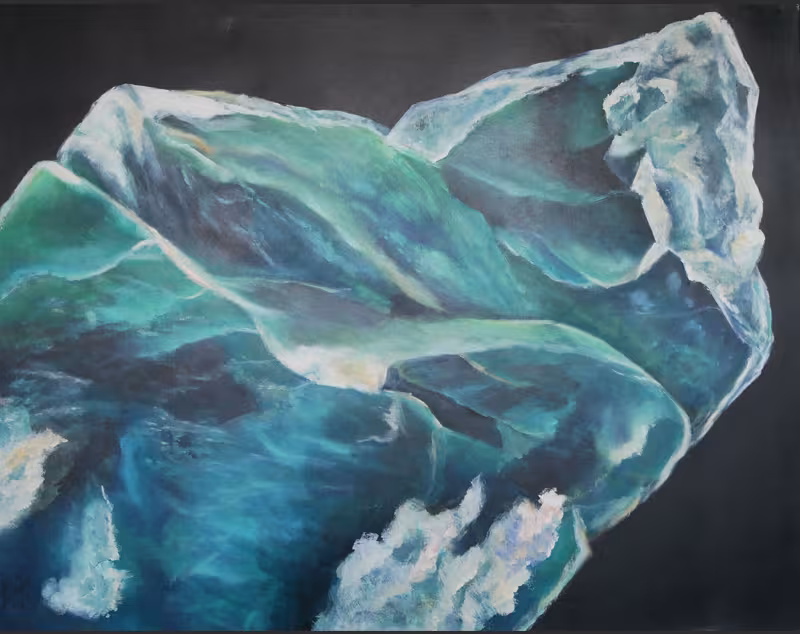 like a mineral, grün-blau