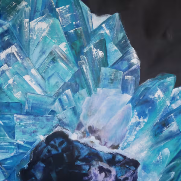 like a mineral, türkis sternförmig