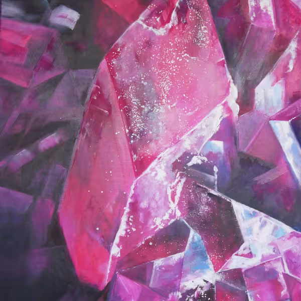 like a mineral, pink