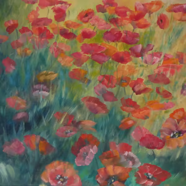 Leuchtender Mohn
