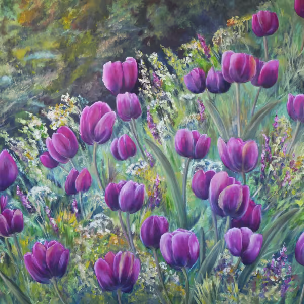 On the purple tulip slope