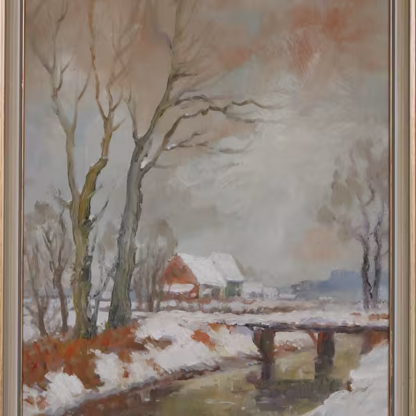 Schneebedeckte Brücke