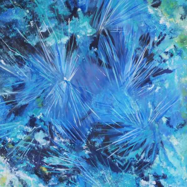 like a mineral, blau kleine Strahlen