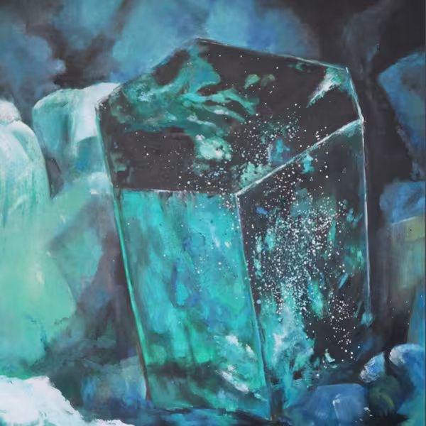 like a mineral, türkis smaragt