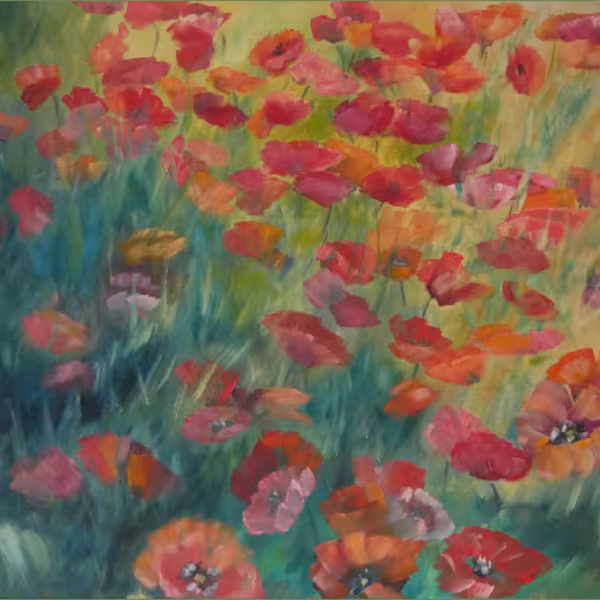 Leuchtender Mohn
