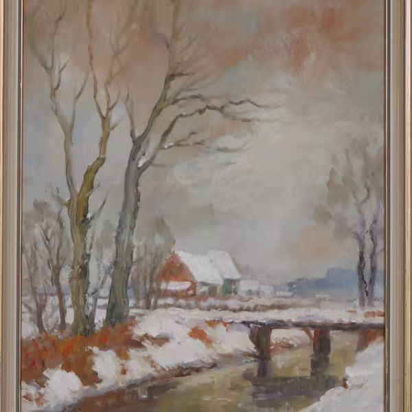 Schneebedeckte Brücke